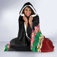 Frangipani Festival Rabaul East New Britain Hooded Blanket Dukduk Dance With Plumeria LT14 - Polynesian Pride