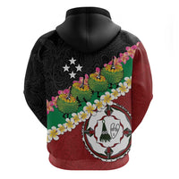 Frangipani Festival Rabaul East New Britain Hoodie Dukduk Dance With Plumeria LT14 - Polynesian Pride