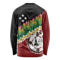 Frangipani Festival Rabaul East New Britain Long Sleeve Shirt Dukduk Dance With Plumeria LT14 - Polynesian Pride