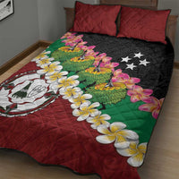 Frangipani Festival Rabaul East New Britain Quilt Bed Set Dukduk Dance With Plumeria LT14 - Polynesian Pride