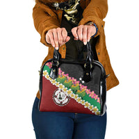 Frangipani Festival Rabaul East New Britain Shoulder Handbag Dukduk Dance With Plumeria LT14 One Size Red - Polynesian Pride
