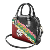 Frangipani Festival Rabaul East New Britain Shoulder Handbag Dukduk Dance With Plumeria LT14 - Polynesian Pride