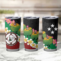 Frangipani Festival Rabaul East New Britain Tumbler Cup Dukduk Dance With Plumeria LT14 - Polynesian Pride