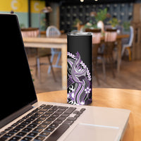 Purple Black Aloha Hawaii Skinny Tumbler Polynesian Shark Tattoo Plumeria LT14 - Polynesian Pride