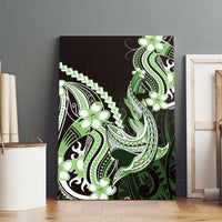 Green Black Aloha Hawaii Canvas Wall Art Polynesian Shark Tattoo Plumeria
