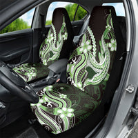 Green Black Aloha Hawaii Car Seat Cover Polynesian Shark Tattoo Plumeria