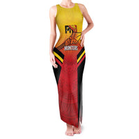 Papua New Guinea Rugby Custom Family Matching Tank Maxi Dress and Hawaiian Shirt Go PNG Hunters Polynesian Pattern LT14 Mom's Dress Red - Polynesian Pride