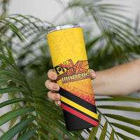 Papua New Guinea Rugby Custom Skinny Tumbler Go PNG Hunters Polynesian Pattern LT14 - Polynesian Pride