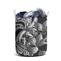 Kamehameha Butterfly Hawaii Laundry Basket Hawaiian Pulelehua Mamaki Black Color LT14 - Polynesian Pride