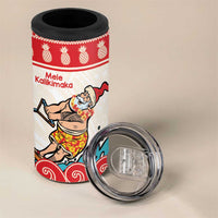 Mele Kalikimaka Hawaii 4 in 1 Can Cooler Tumbler Water-skiing Santa Tropical Vibes LT14 - Polynesian Pride