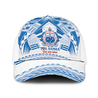 Toa Samoa Rugby Baseball Net Cap Uso aso uma Samoan Pattern White - Polynesian Pride
