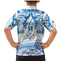 Toa Samoa Rugby Custom Family Matching Mermaid Dress and Hawaiian Shirt Uso aso uma Samoan Pattern White LT14 - Polynesian Pride