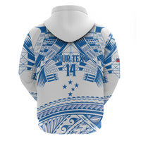 Toa Samoa Rugby Custom Hoodie Uso aso uma Samoan Pattern White - Polynesian Pride