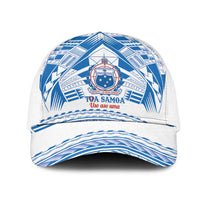 Toa Samoa Rugby Mesh Trucker Cap Uso aso uma Samoan Pattern White - Polynesian Pride
