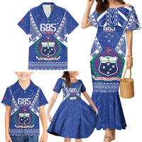 Personalised Samoa 685 Family Matching Mermaid Dress and Hawaiian Shirt Samoan Pride Coat Of Arms LT14 - Polynesian Pride