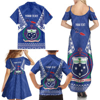 Personalised Samoa 685 Family Matching Summer Maxi Dress and Hawaiian Shirt Samoan Pride Coat Of Arms LT14 - Polynesian Pride