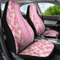 Pastel Magenta Aloha Hawaii Tiki Car Seat Cover Tropical Plumeria - Seamless Style LT14 - Polynesian Pride