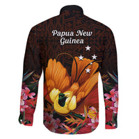 Gude Hi Hai Papua New Guinea Family Matching Long Sleeve Bodycon Dress and Hawaiian Shirt Motuan PNG Raggiana Bird of Paradise Tropical Vibes LT14 - Polynesian Pride