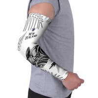 Custom New Zealand Kiwi Football Arm Sleeves Aotearoa Silver Fern LT14 - Polynesian Pride