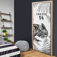 Custom New Zealand Kiwi Football Door Cover Aotearoa Silver Fern LT14 - Polynesian Pride