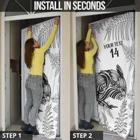 Custom New Zealand Kiwi Football Door Cover Aotearoa Silver Fern LT14 - Polynesian Pride