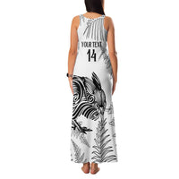 Custom New Zealand Kiwi Football Family Matching Tank Maxi Dress and Hawaiian Shirt Aotearoa Silver Fern LT14 - Polynesian Pride