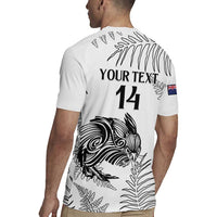 Custom New Zealand Kiwi Football Rugby Jersey Aotearoa Silver Fern LT14 - Polynesian Pride