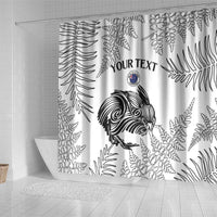 Custom New Zealand Kiwi Football Shower Curtain Aotearoa Silver Fern LT14 - Polynesian Pride