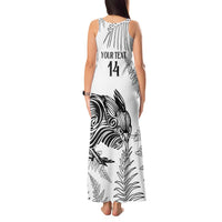 Custom New Zealand Kiwi Football Tank Maxi Dress Aotearoa Silver Fern LT14 - Polynesian Pride