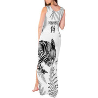 Custom New Zealand Kiwi Football Tank Maxi Dress Aotearoa Silver Fern LT14 - Polynesian Pride