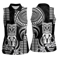 Hawaii Ku God Women Sleeveless Polo Shirt Kakau Mix Polynesian Tattoo LT14 - Polynesian Pride
