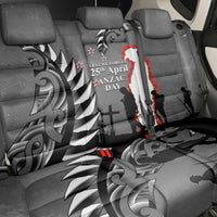 New Zealand ANZAC Day Back Car Seat Cover 25th April Silver Fern With Poppy LT14 - Polynesian Pride