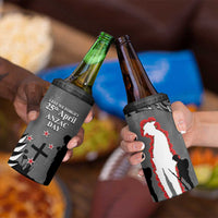 New Zealand ANZAC Day 4 in 1 Can Cooler Tumbler 25th April Silver Fern With Poppy LT14 - Polynesian Pride