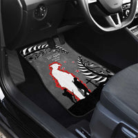 New Zealand ANZAC Day Car Mats 25th April Silver Fern With Poppy LT14 - Polynesian Pride