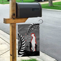 New Zealand ANZAC Day Garden Flag 25th April Silver Fern With Poppy LT14 - Polynesian Pride