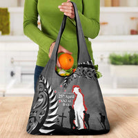 New Zealand ANZAC Day Grocery Bag 25th April Silver Fern With Poppy LT14 - Polynesian Pride