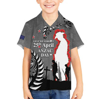 New Zealand ANZAC Day Hawaiian Shirt 25th April Silver Fern With Poppy LT14 - Polynesian Pride