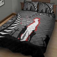 New Zealand ANZAC Day Quilt Bed Set 25th April Silver Fern With Poppy LT14 - Polynesian Pride