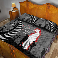 New Zealand ANZAC Day Quilt Bed Set 25th April Silver Fern With Poppy LT14 - Polynesian Pride
