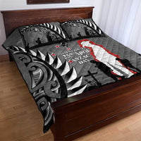 New Zealand ANZAC Day Quilt Bed Set 25th April Silver Fern With Poppy LT14 - Polynesian Pride