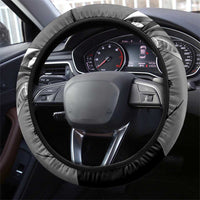 New Zealand ANZAC Day Steering Wheel Cover 25th April Silver Fern With Poppy LT14 - Polynesian Pride