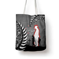 New Zealand ANZAC Day Tote Bag 25th April Silver Fern With Poppy LT14 - Polynesian Pride