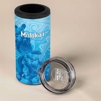 Aloha Hawaii Molokai Island 4 in 1 Can Cooler Tumbler Hibiscus Tribal Honu Hawaiian Tattoo LT14 - Polynesian Pride