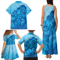 Aloha Hawaii Molokai Island Family Matching Tank Maxi Dress and Hawaiian Shirt Hibiscus Tribal Honu Hawaiian Tattoo LT14 - Polynesian Pride