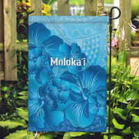 Aloha Hawaii Molokai Island Garden Flag Hibiscus Tribal Honu Hawaiian Tattoo LT14 Garden Flag Blue - Polynesian Pride