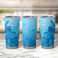 Aloha Hawaii Molokai Island Tumbler Cup Hibiscus Tribal Honu Hawaiian Tattoo LT14 - Polynesian Pride