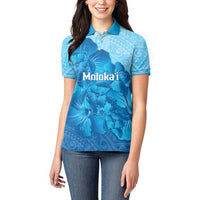 Aloha Hawaii Molokai Island Women Polo Shirt Hibiscus Tribal Honu Hawaiian Tattoo LT14 - Polynesian Pride