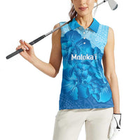 Aloha Hawaii Molokai Island Women Sleeveless Polo Shirt Hibiscus Tribal Honu Hawaiian Tattoo LT14 - Polynesian Pride