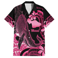 Aloha Hawaii Maui Family Matching Puletasi and Hawaiian Shirt Valley Isle Humpback Whale Black LT14 Dad's Shirt - Short Sleeve Black - Polynesian Pride