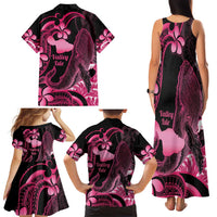 Aloha Hawaii Maui Family Matching Tank Maxi Dress and Hawaiian Shirt Valley Isle Humpback Whale Black